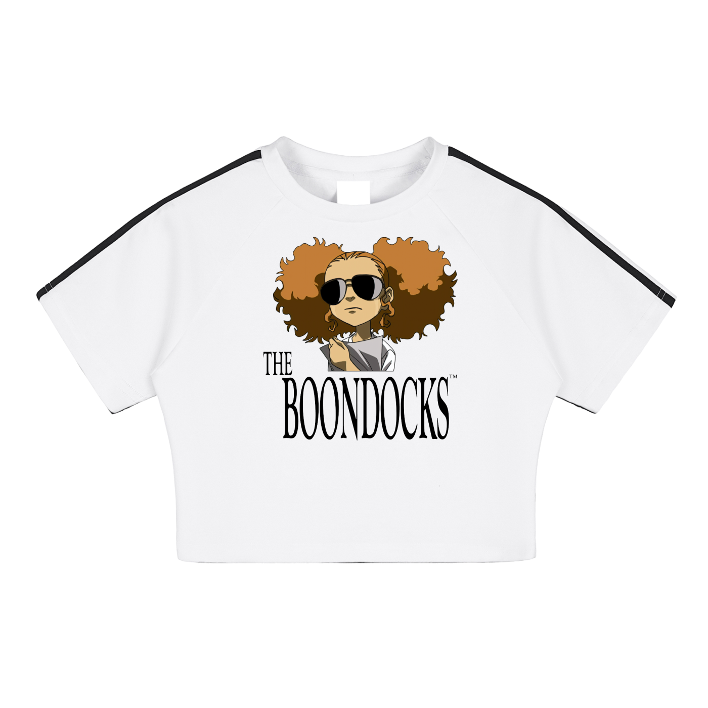 The Boondocks Jazmine Boss Attitude White Crop Top