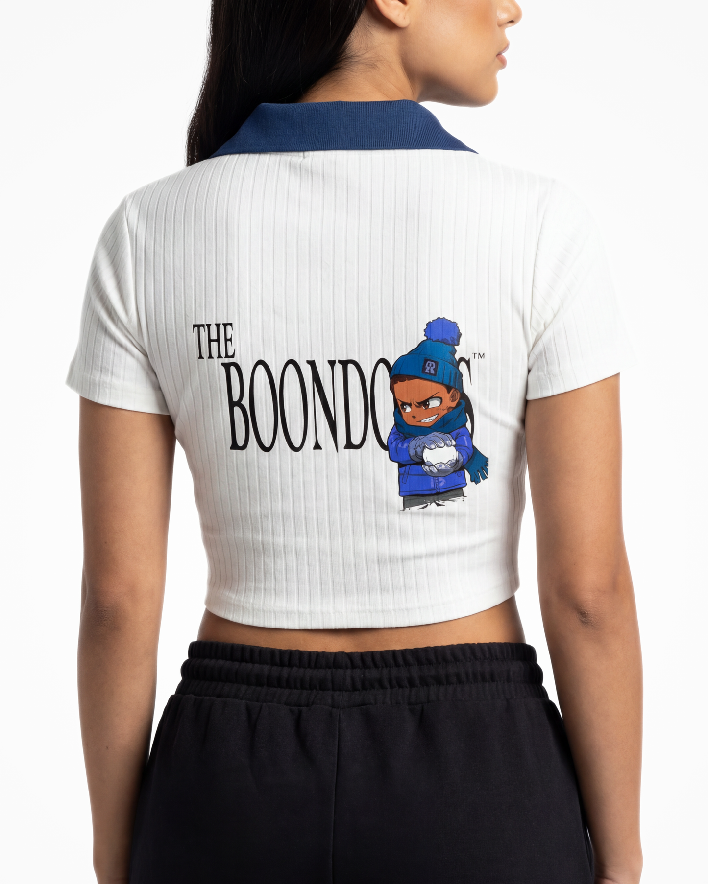 The Boondocks Riley Snow Day White Cropped Jersey