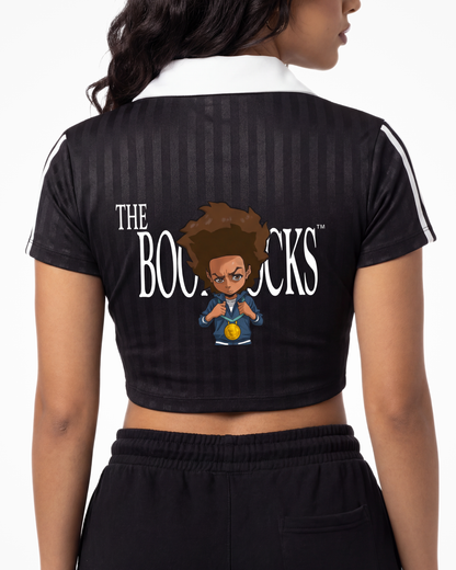 The Boondocks Huey Victory Mode Black Cropped Jersey