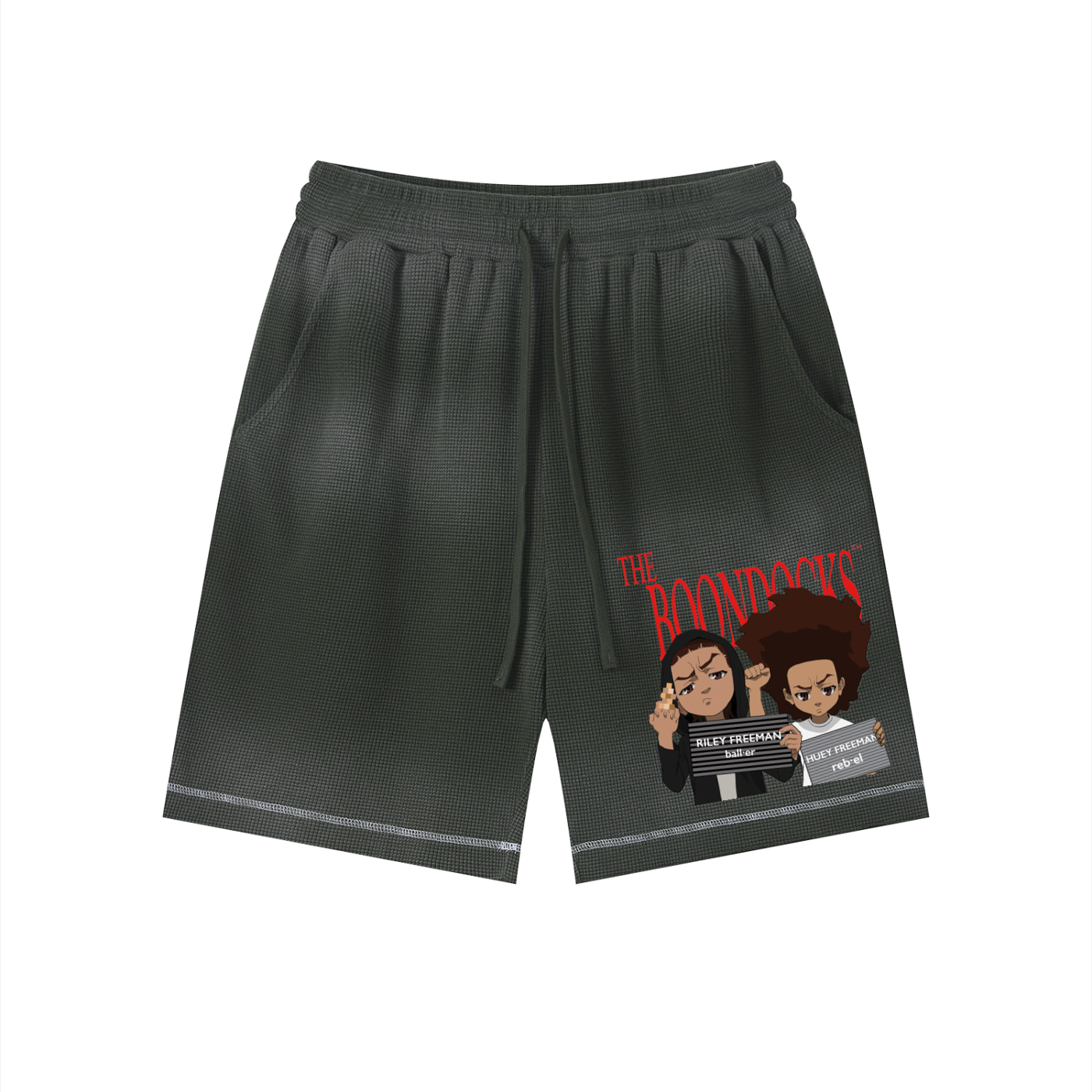 The Boondocks Mugshot Brothers Waffle Shorts