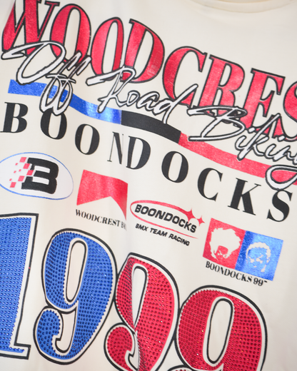 The Boondocks Huey BMX Champion Embellished Cream Hoodie