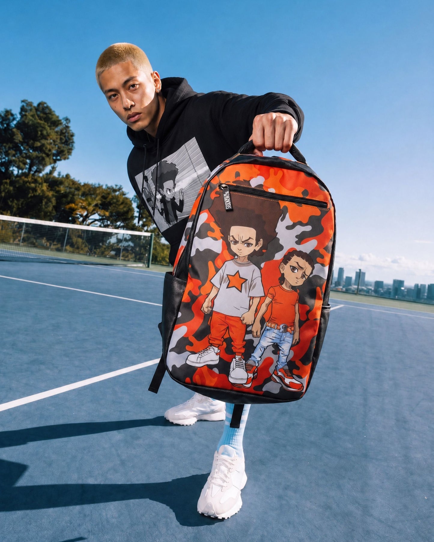 The Boondocks Huey & Riley Red Camo Backpack