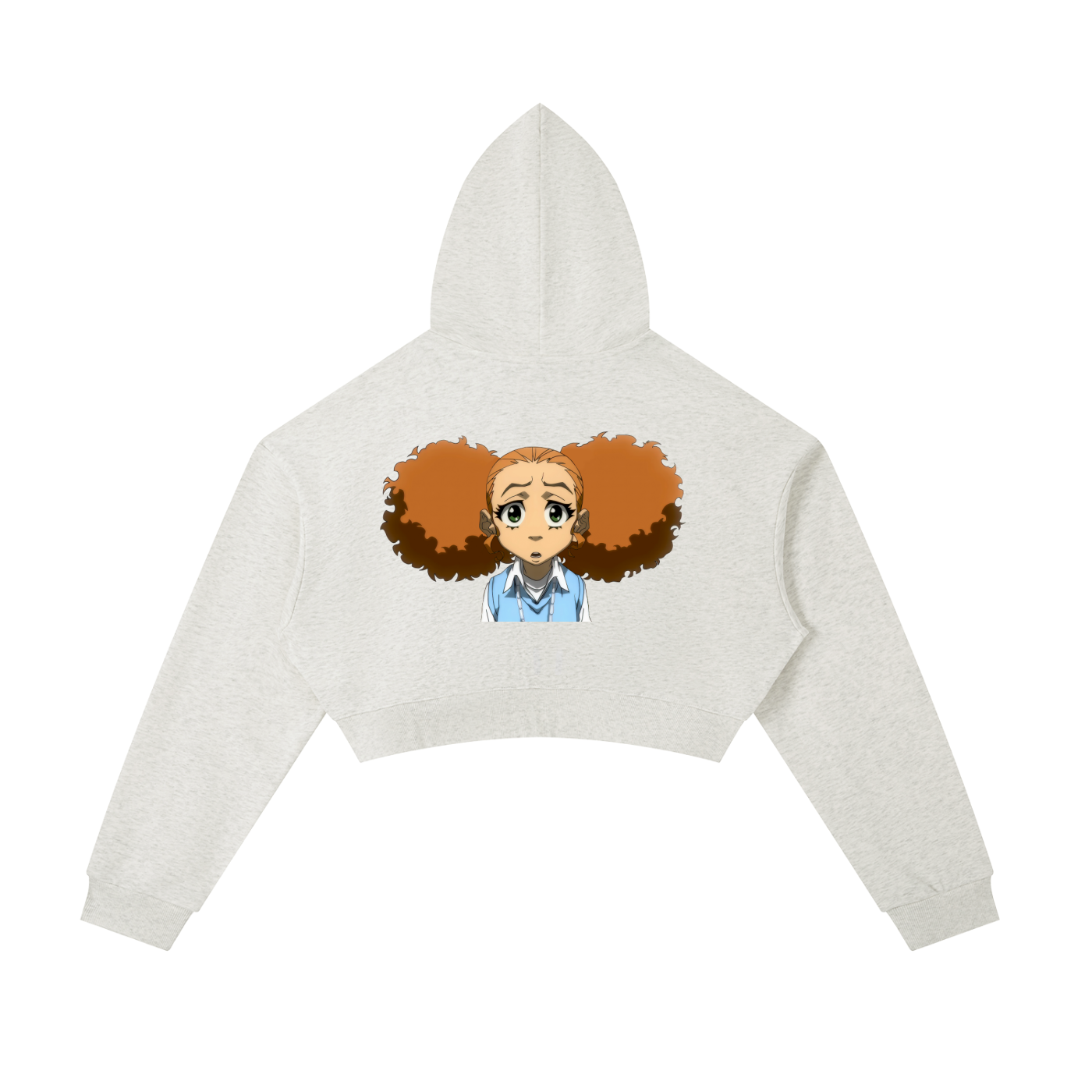 The Boondocks Jazmine Soft Focus Zip Crop Hoodie