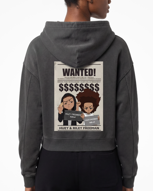 The Boondocks Freeman’s Brothers Most Wanted Acid Washed Heavyweight Hoodie