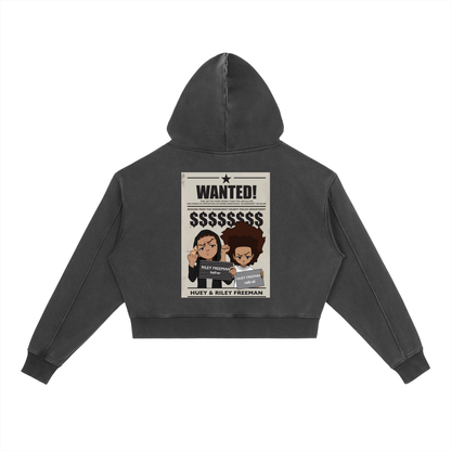 The Boondocks Freeman’s Brothers Most Wanted Acid Washed Heavyweight Hoodie