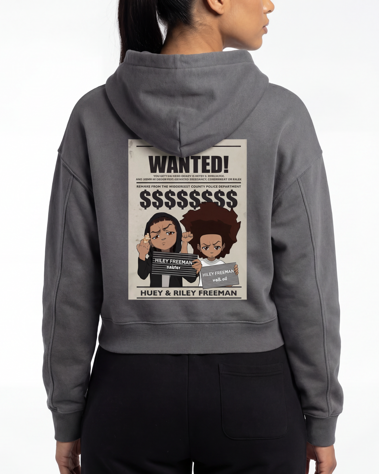 The Boondocks Freeman’s Brothers Most Wanted Acid Washed Heavyweight Hoodie