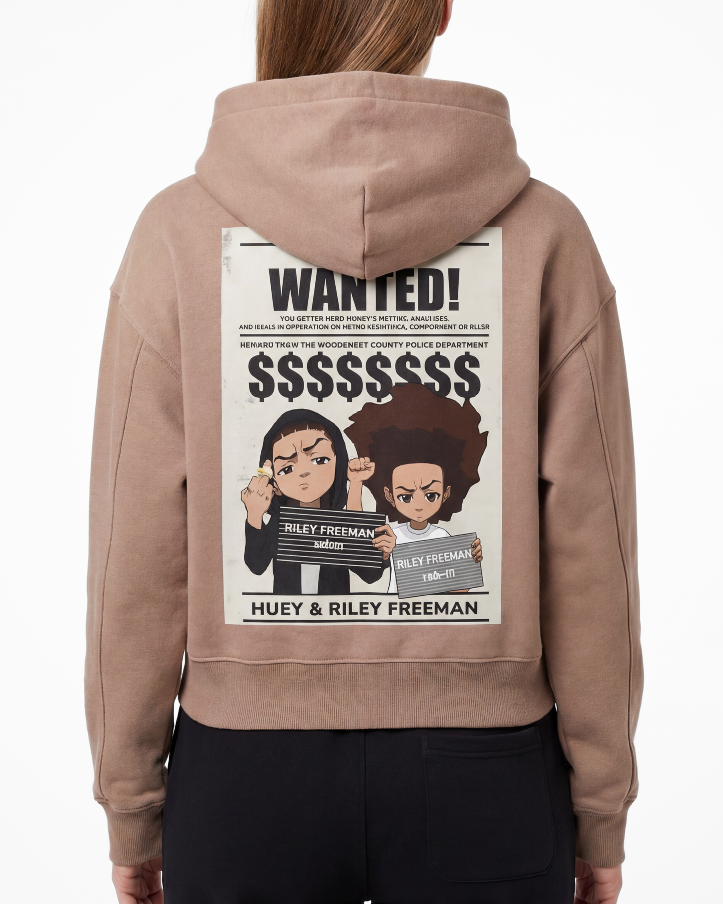 The Boondocks Freeman’s Brothers Most Wanted Acid Washed Heavyweight Hoodie