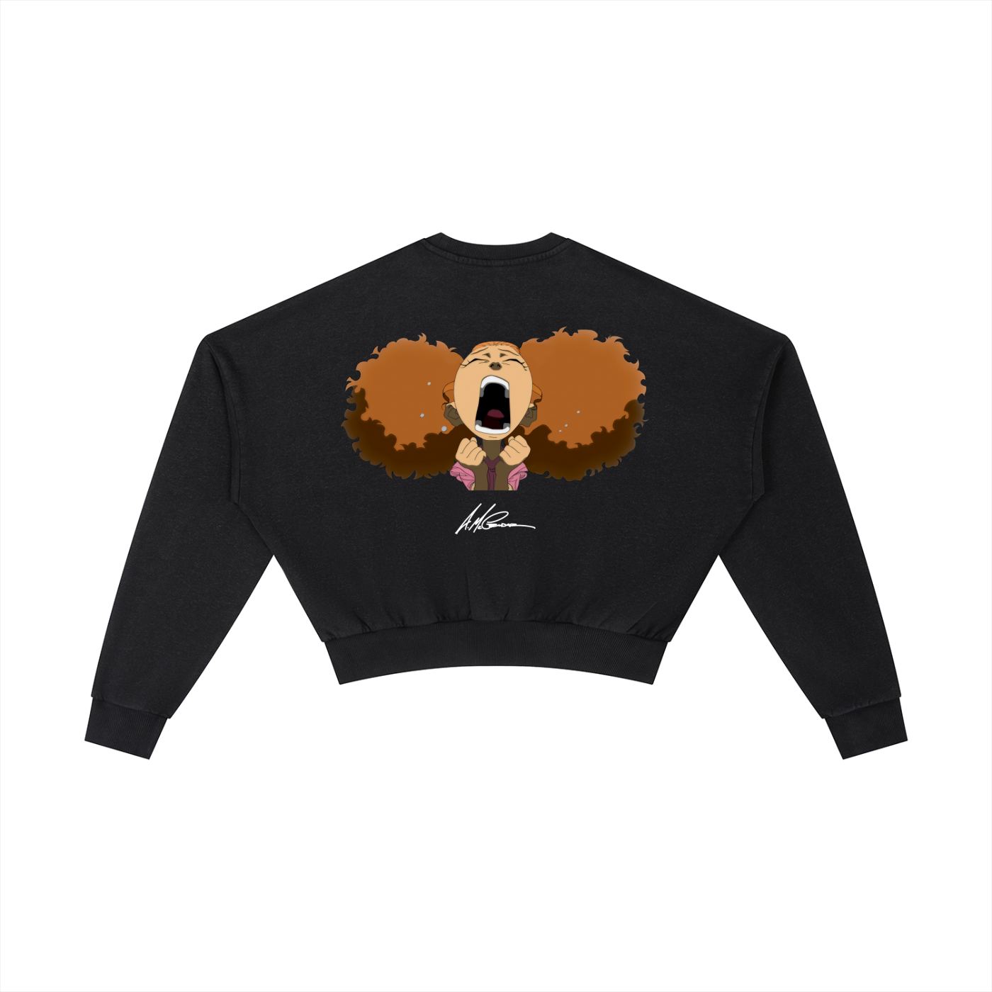 The Boondocks Jazmine Moods Dark Crop Crewneck