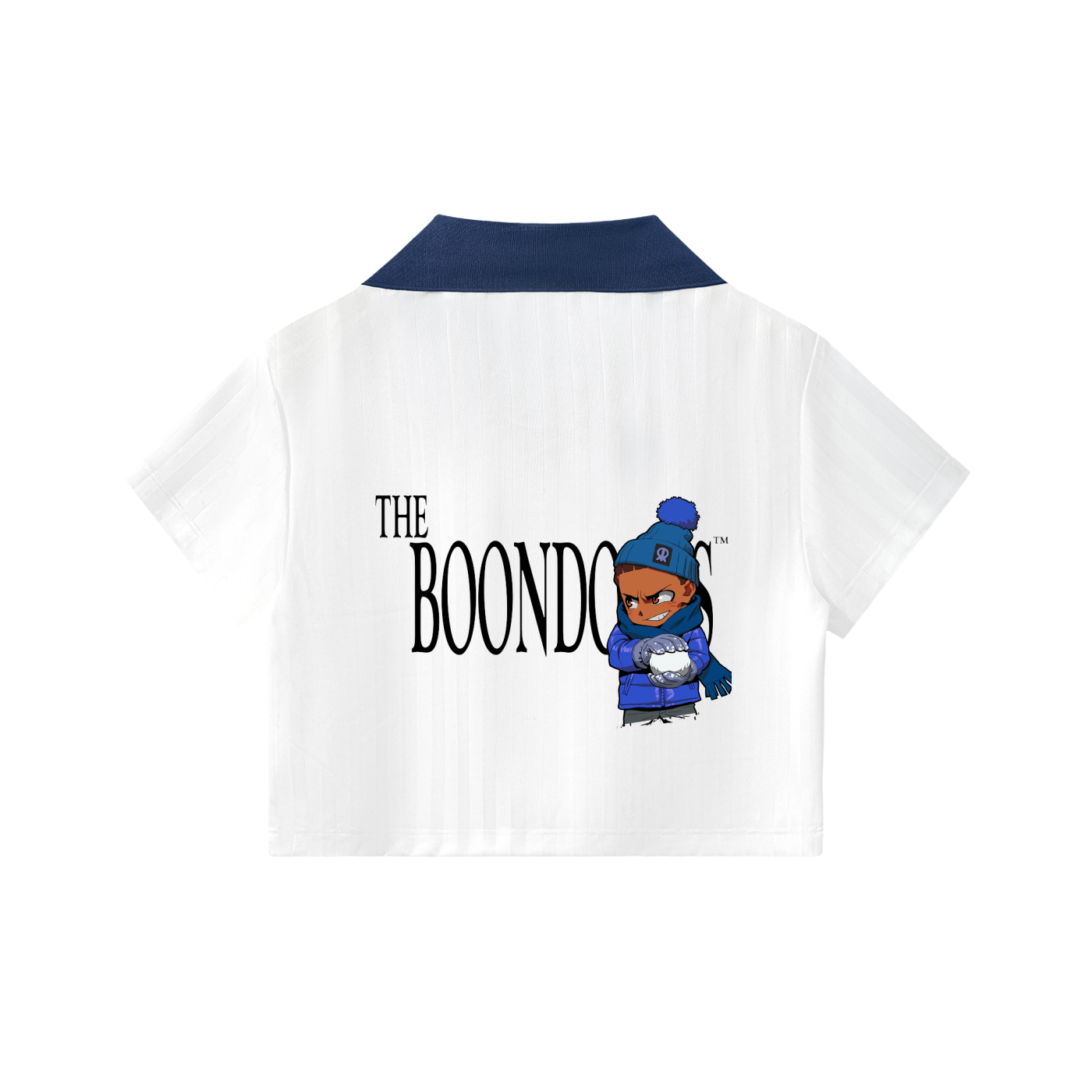The Boondocks Riley Snow Day White Cropped Jersey