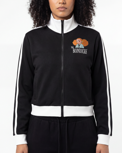 The Boondocks Jazmine Street Attitude Zip Track Crop Jacket