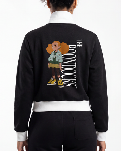 The Boondocks Jazmine Street Attitude Zip Track Crop Jacket