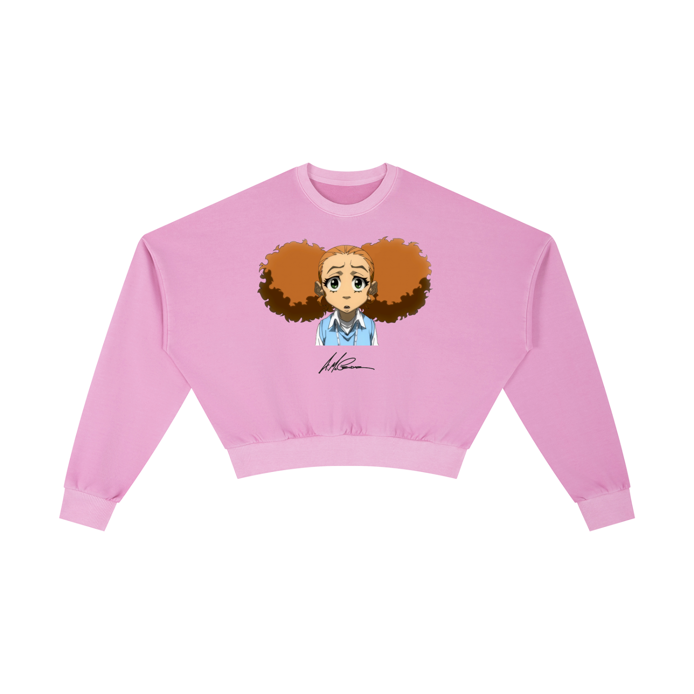 The Boondocks Jazmine Moods Light Crop Crewneck