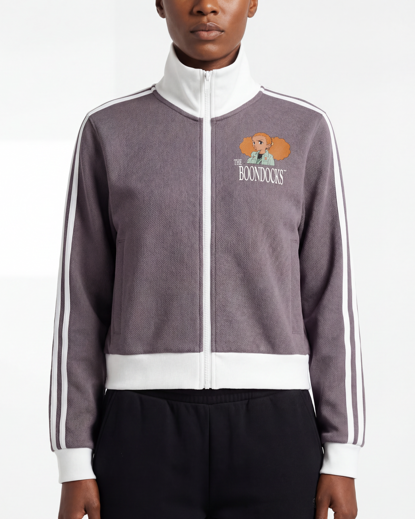 The Boondocks Jazmine Street Attitude Zip Track Crop Jacket