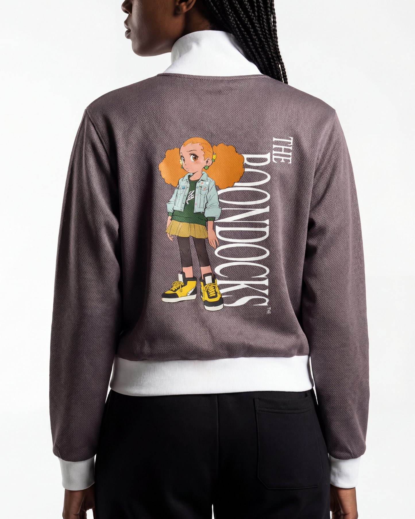 The Boondocks Jazmine Street Attitude Zip Track Crop Jacket