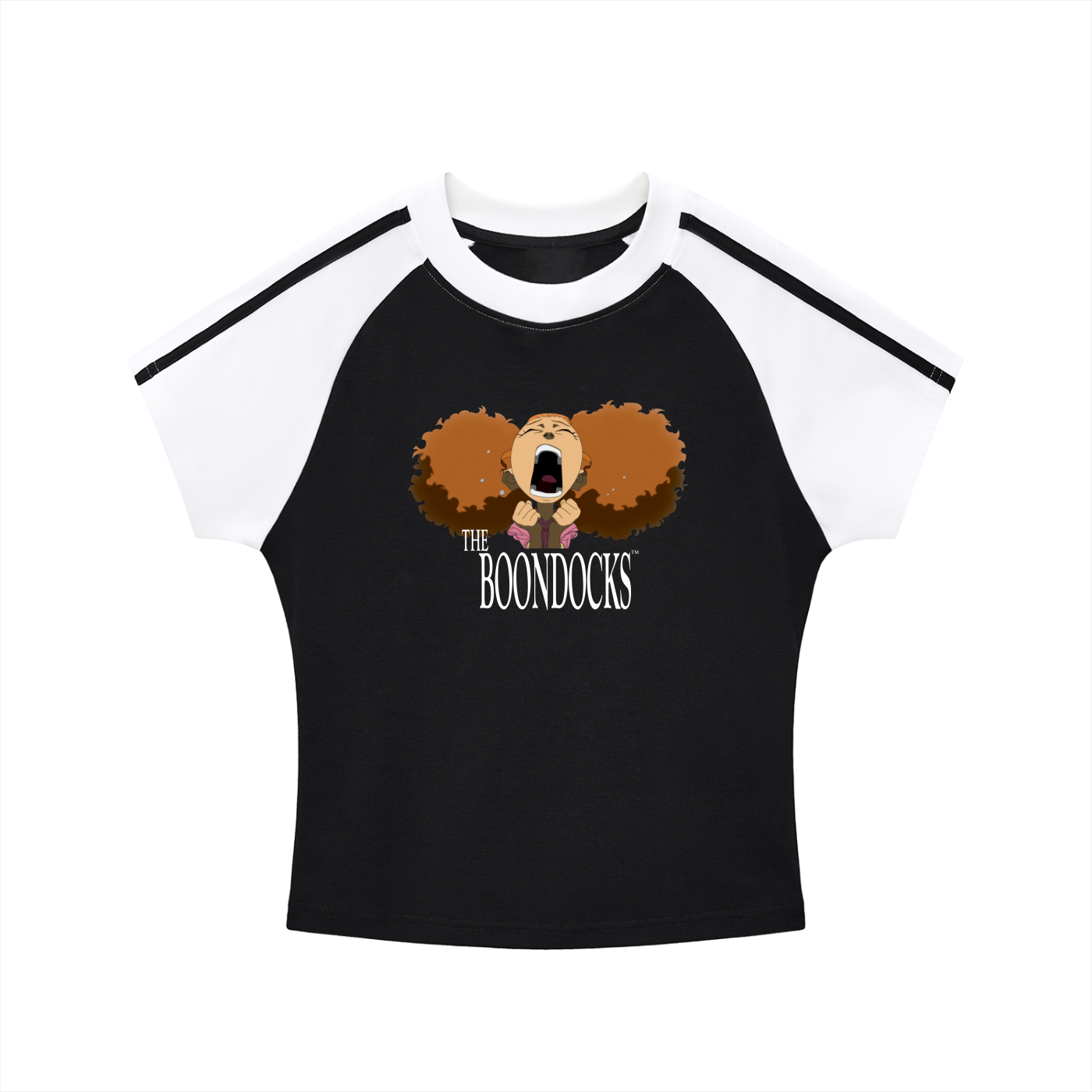 The Boondocks Jazmine Emotional Burst Crop Raglan T-Shirt