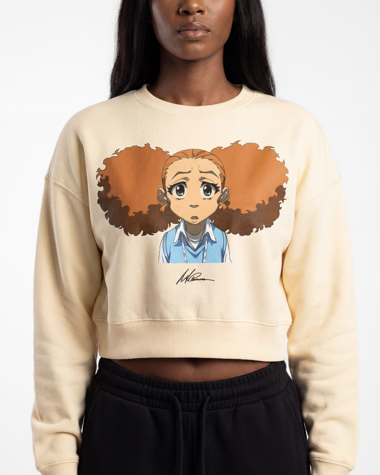 The Boondocks Jazmine Moods Light Crop Crewneck