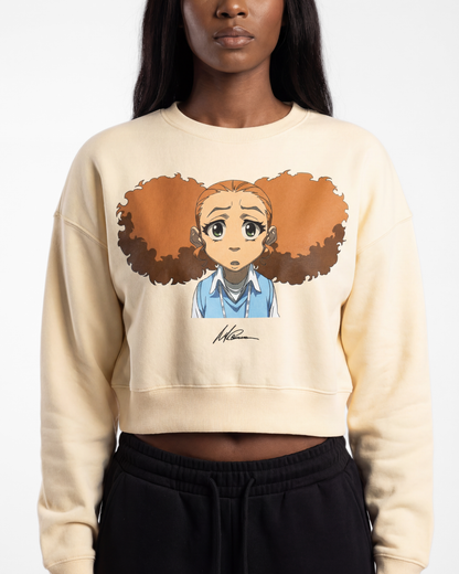 The Boondocks Jazmine Moods Light Crop Crewneck