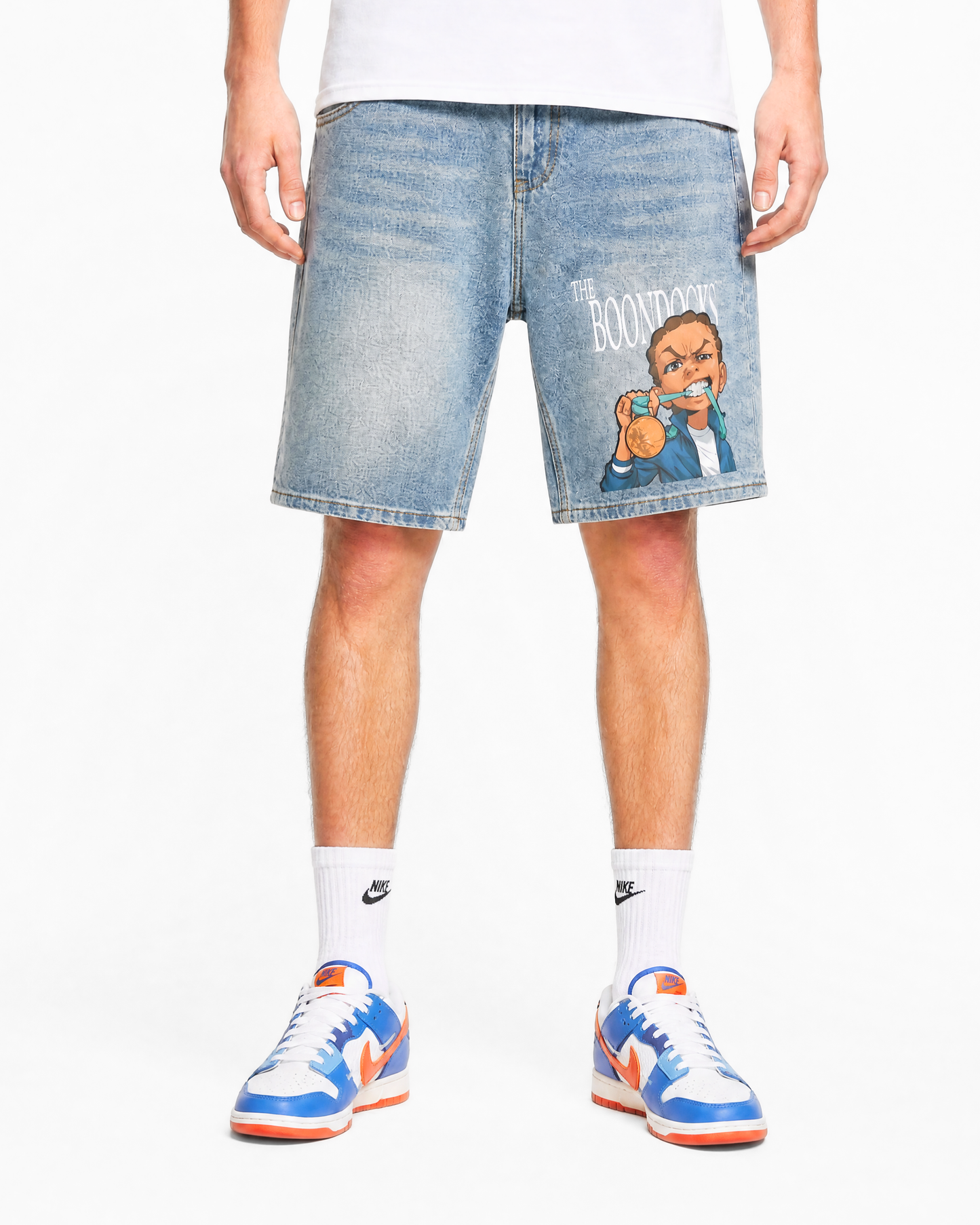 The Boondocks Riley Victory Bite Denim Shorts