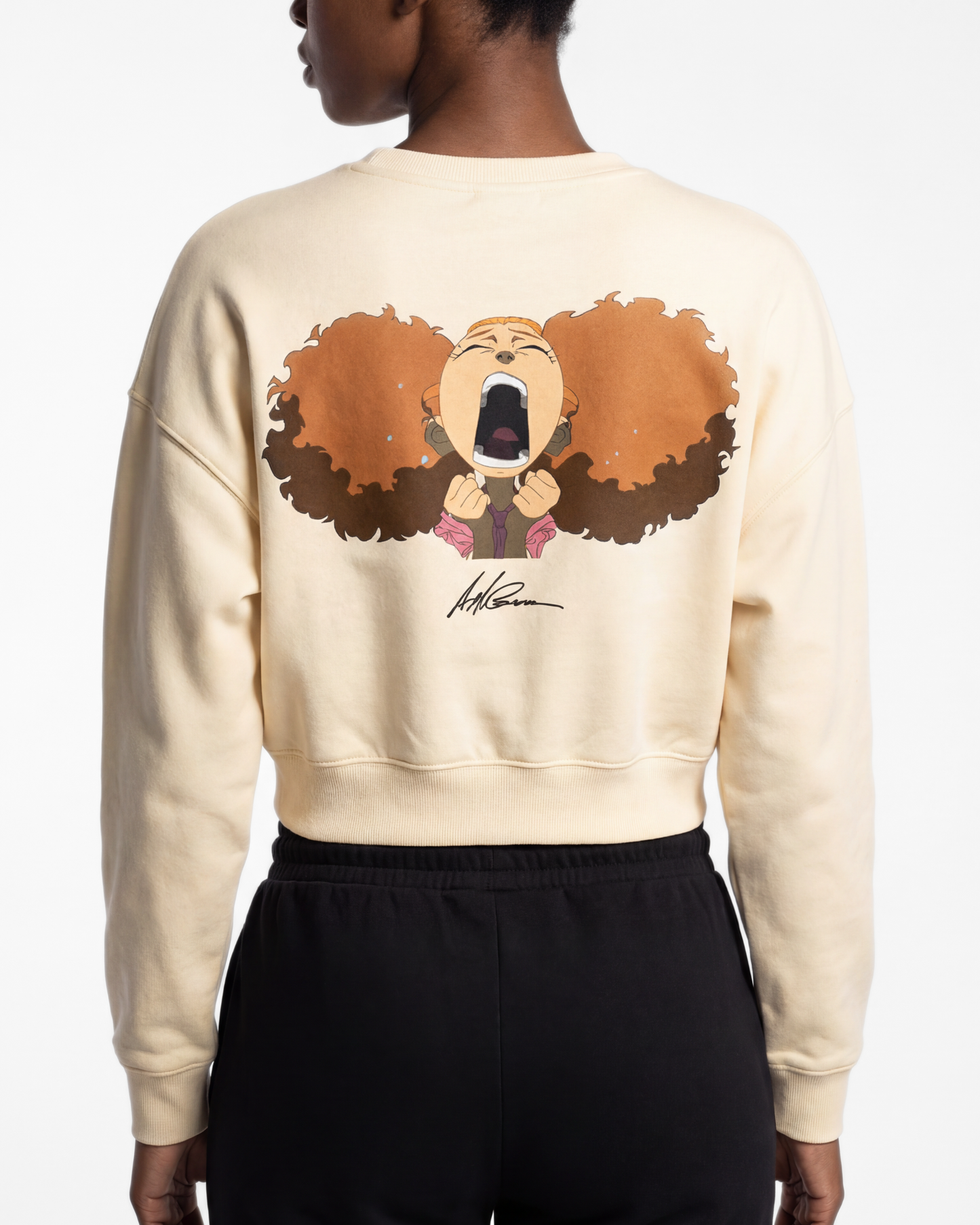 The Boondocks Jazmine Moods Light Crop Crewneck
