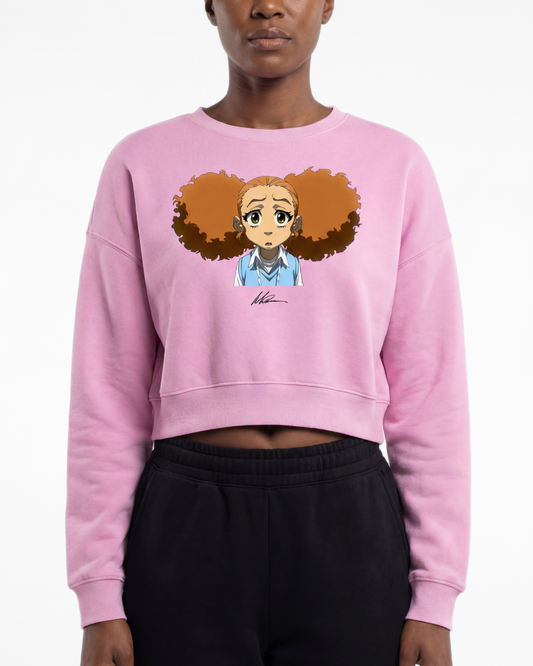 The Boondocks Jazmine Moods Light Crop Crewneck