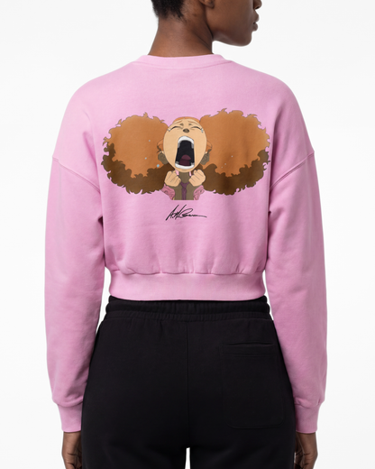 The Boondocks Jazmine Moods Light Crop Crewneck