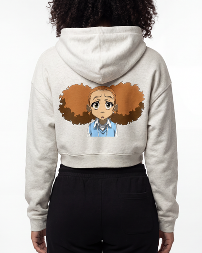 The Boondocks Jazmine Soft Focus Zip Crop Hoodie