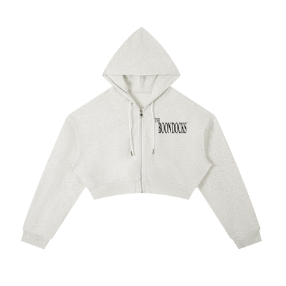 The Boondocks Jazmine Soft Focus Zip Crop Hoodie