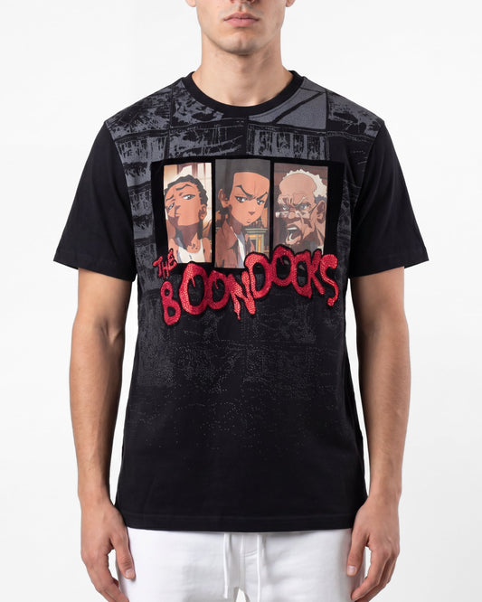 The Boondocks By Any Means Black Embellished Tee