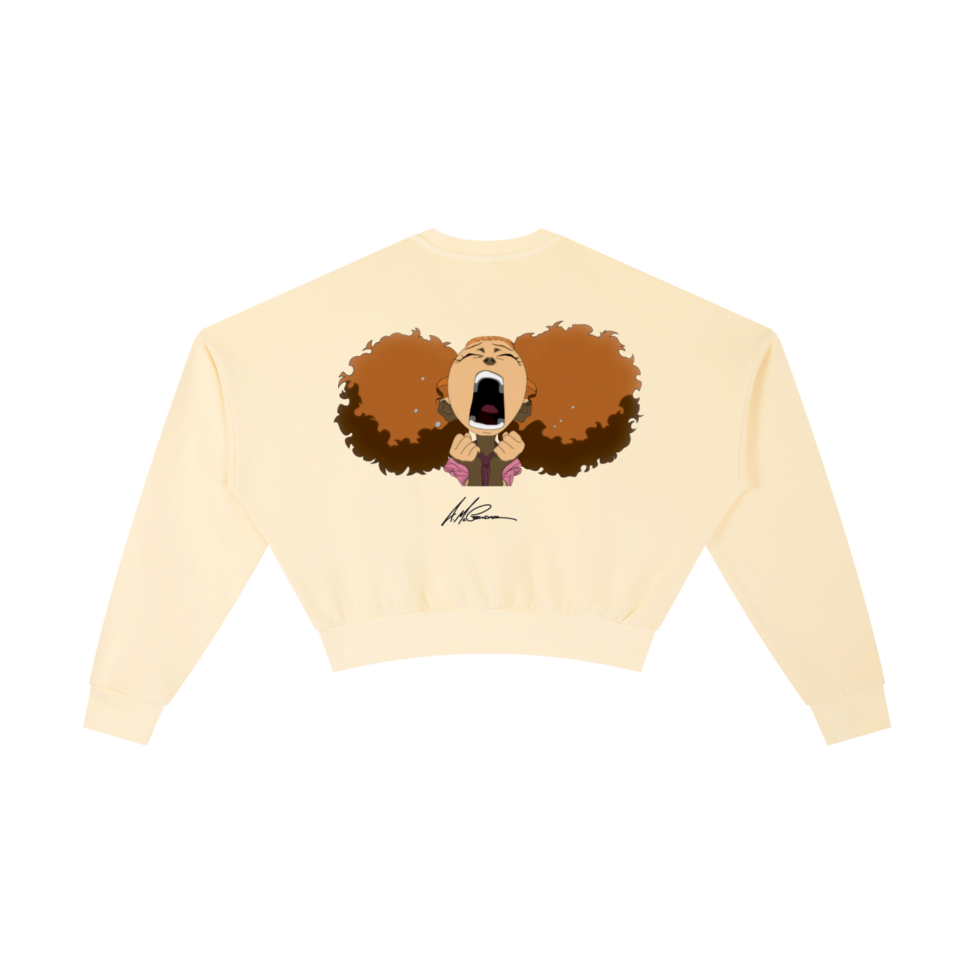 The Boondocks Jazmine Moods Light Crop Crewneck