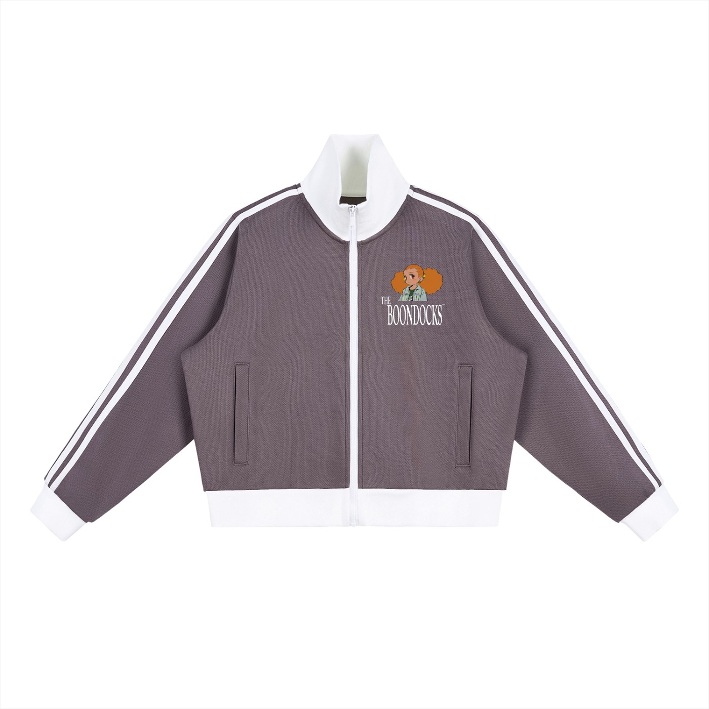 The Boondocks Jazmine Street Attitude Zip Track Crop Jacket