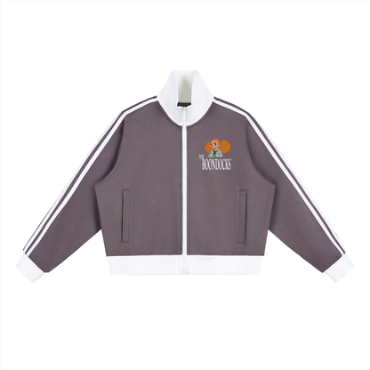 The Boondocks Jazmine Street Attitude Zip Track Crop Jacket