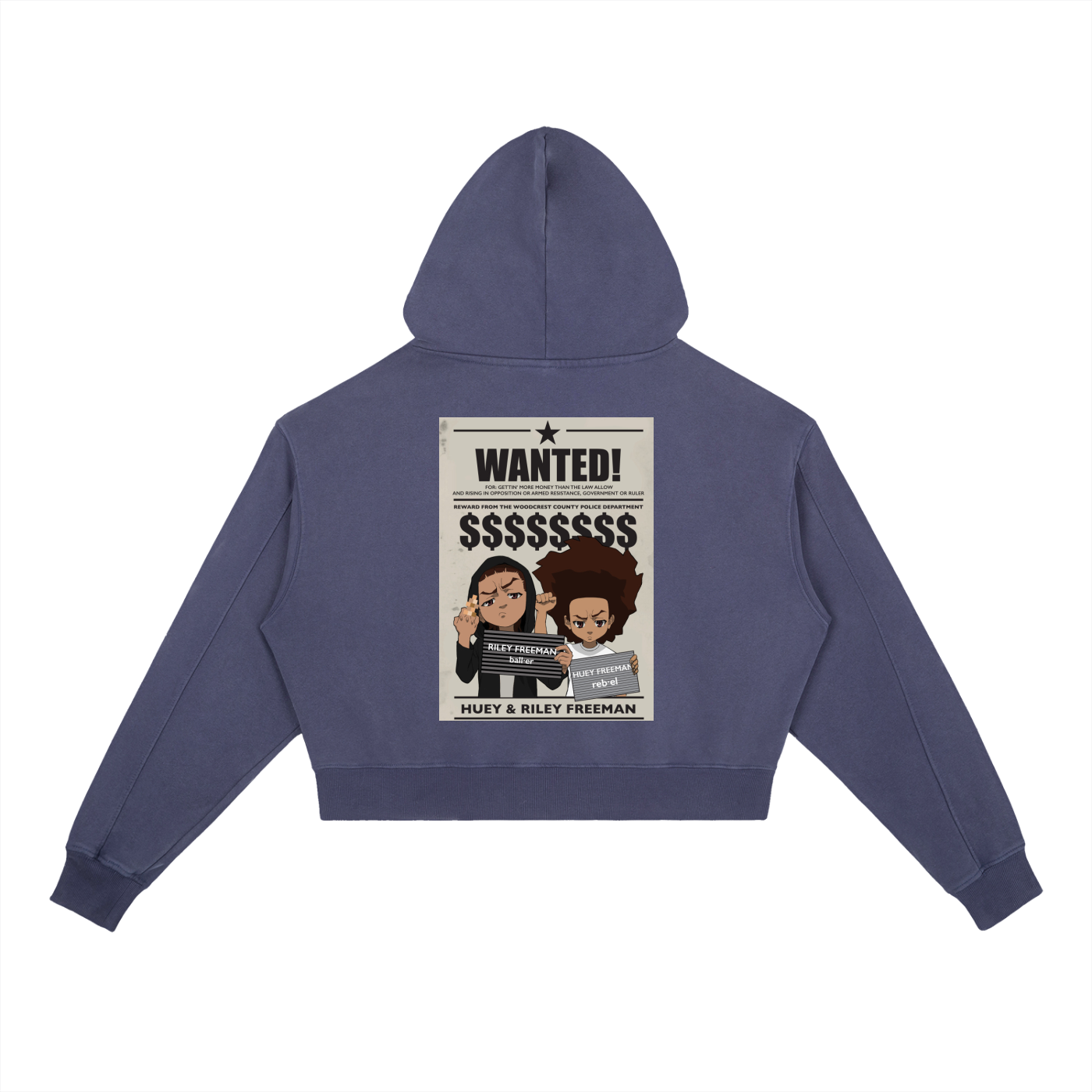 The Boondocks Freeman’s Brothers Most Wanted Acid Washed Heavyweight Hoodie