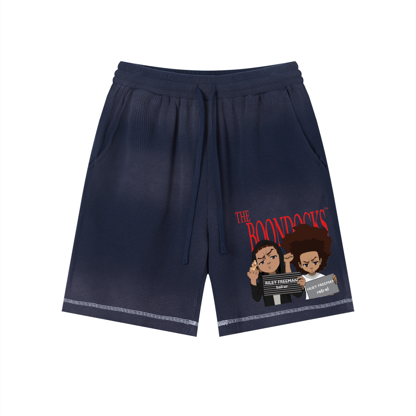 The Boondocks Mugshot Brothers Waffle Shorts
