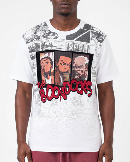 The Boondocks By Any Means White Embellished Tee