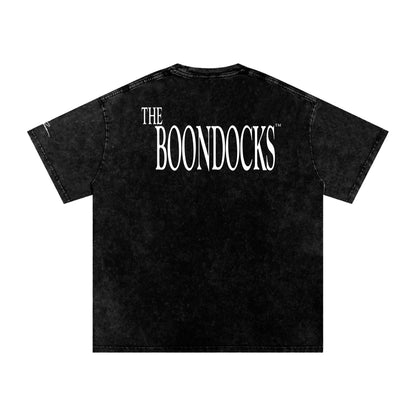 The Boondocks Freeman Family Mugshot Acid Washed Oversized T-Shirt