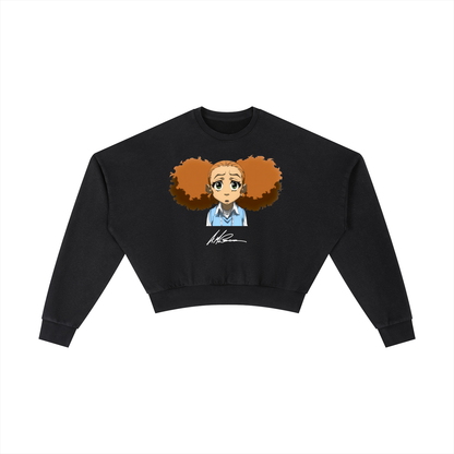 The Boondocks Jazmine Moods Dark Crop Crewneck