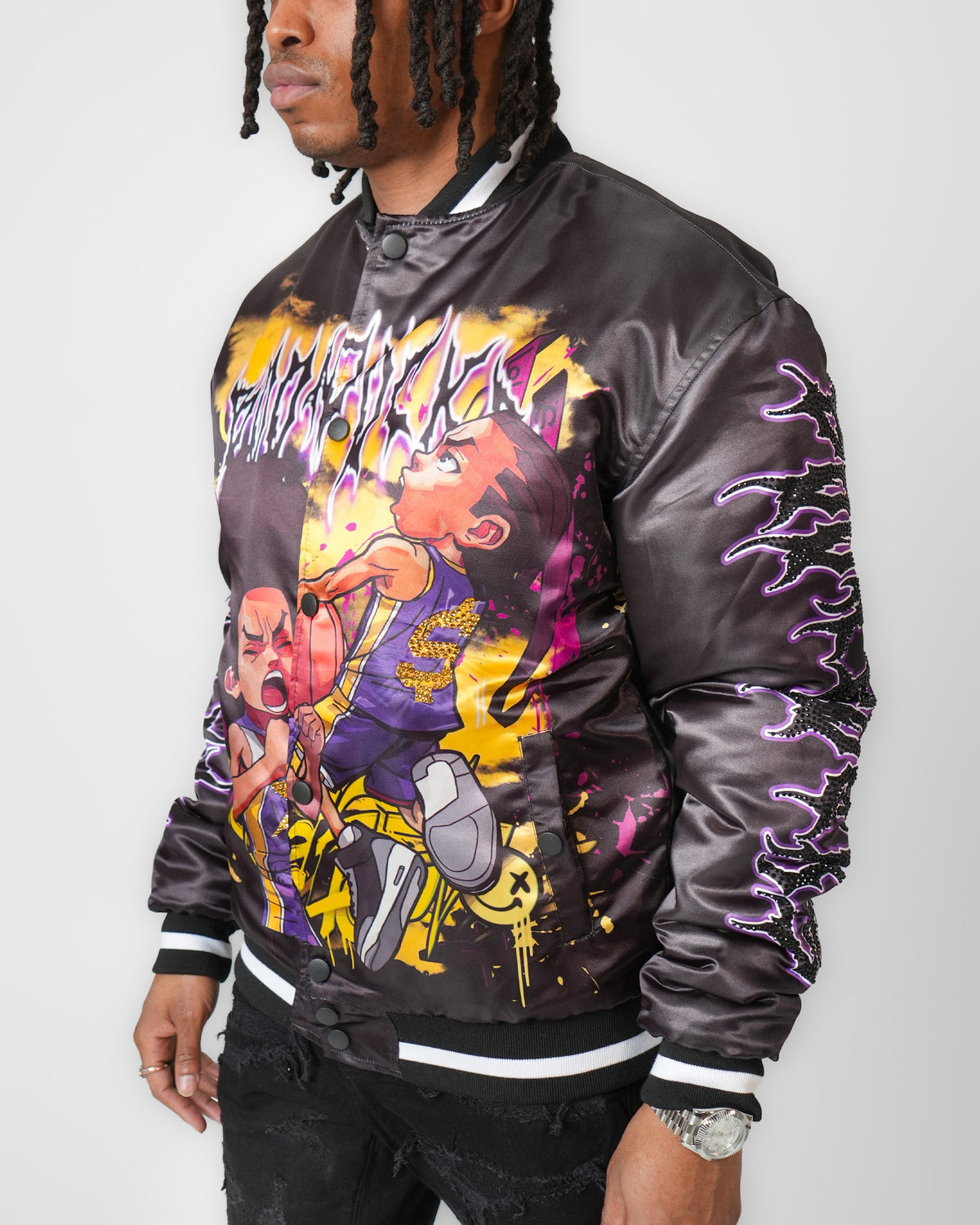 The Boondocks Riley & Huey “Woodcrest Court Kings” Varsity Jacket