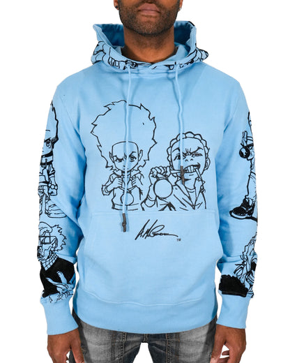 deKryptic x The Boondocks - Gold Winners Outline Blue Hoodie