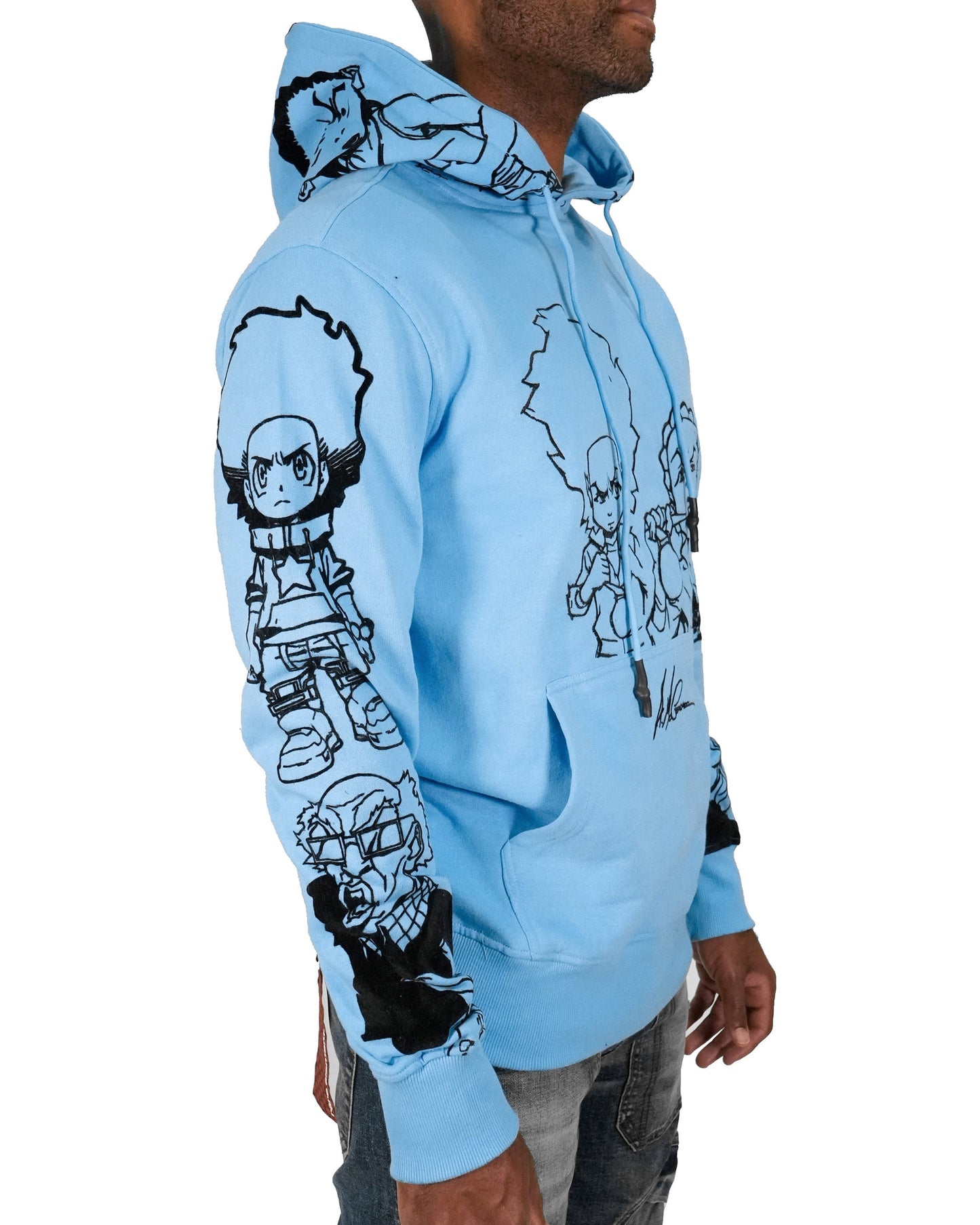 deKryptic x The Boondocks - Gold Winners Outline Blue Hoodie