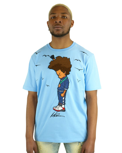 The Boondocks - Huey Fist NC Blue T-Shirt