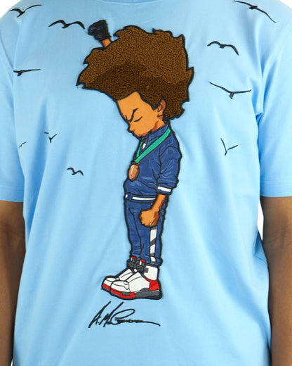 The Boondocks - Huey Fist NC Blue T-Shirt