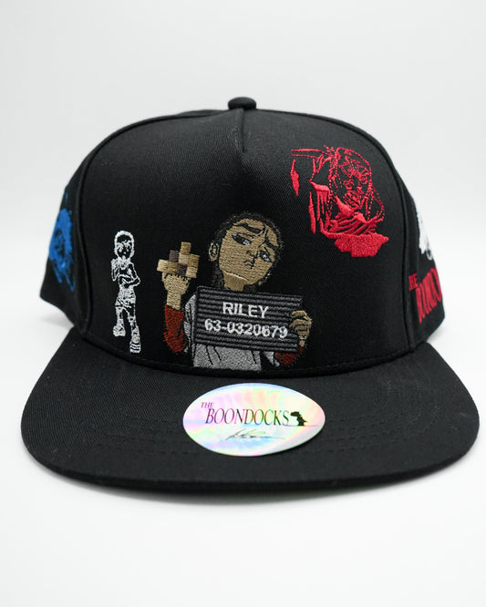 The Boondocks Riley Mugshot Black Snapback Hat