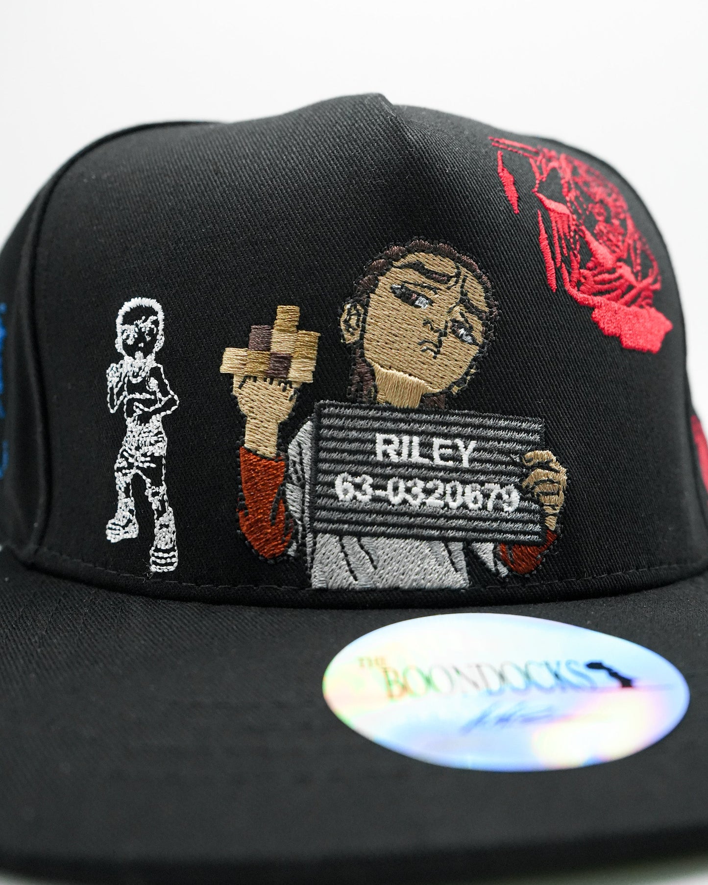 The Boondocks Riley Mugshot Black Snapback Hat