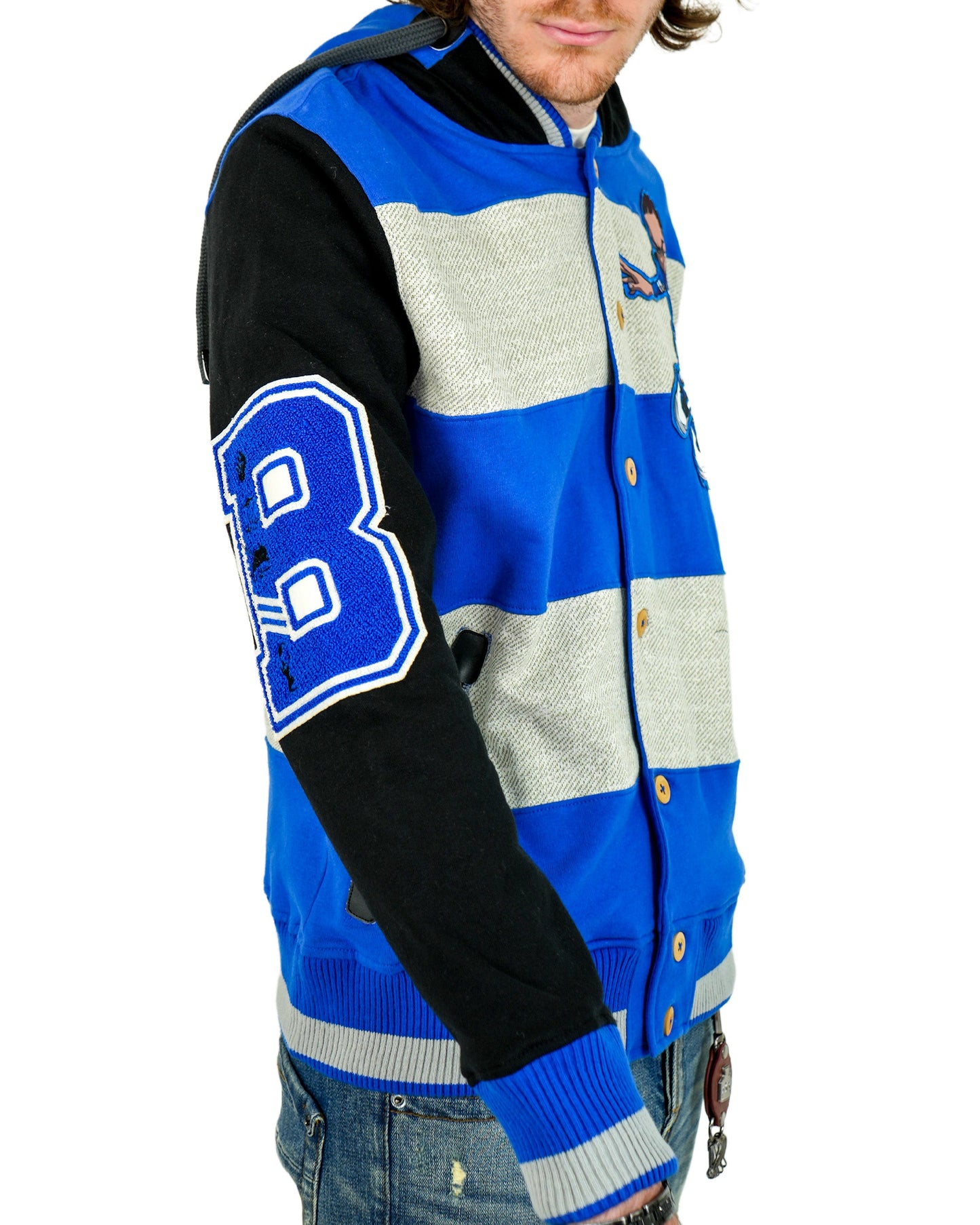 The Boondocks Riley Football Knit Blue Hoodie