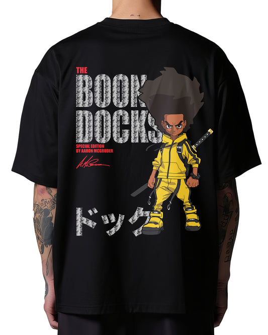 The Boondocks - Kill Huey Oversized Heavyweight Black T-Shirt