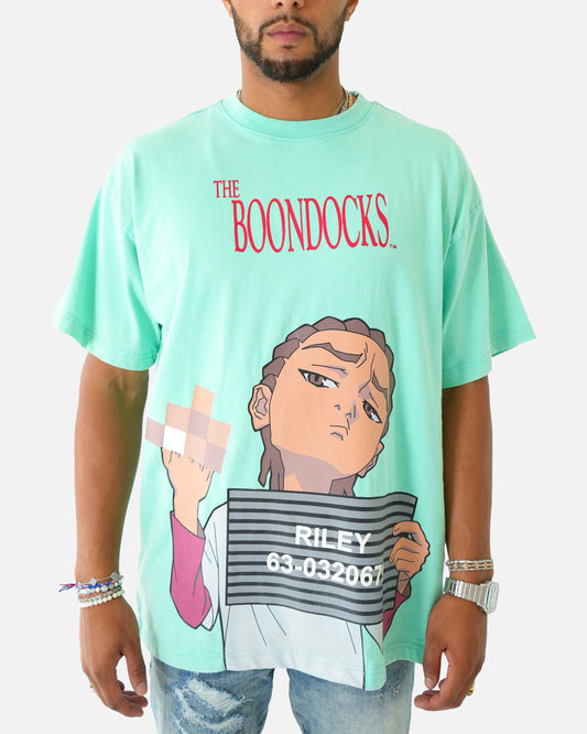 The Boondocks No Apologies Mint Green Wash T-Shirt