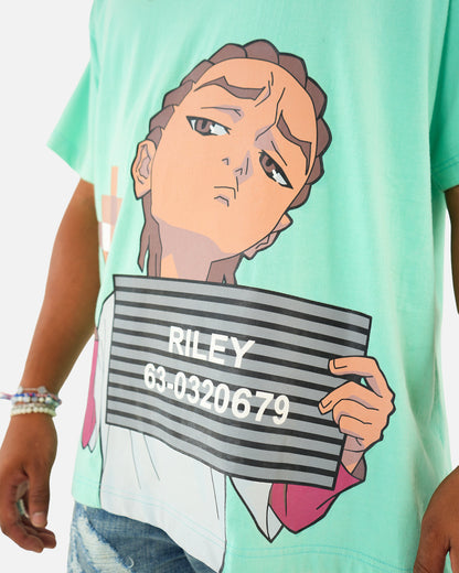 The Boondocks No Apologies Mint Green Wash T-Shirt