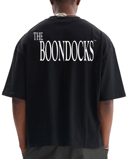 The Boondocks Straight Outta Woodcrest Cropped Black T-Shirt