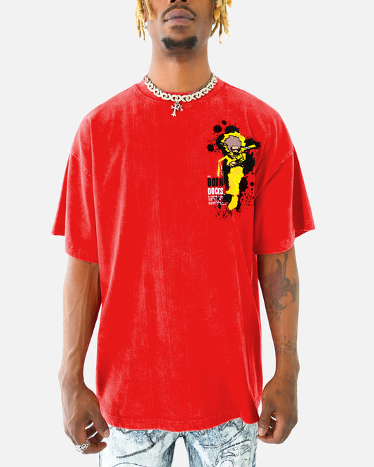 The Boondocks Sword Of Woodcrest Red Stone Wash T-Shirt