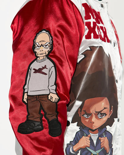The Boondocks - Olympians White Varsity Satin Jacket